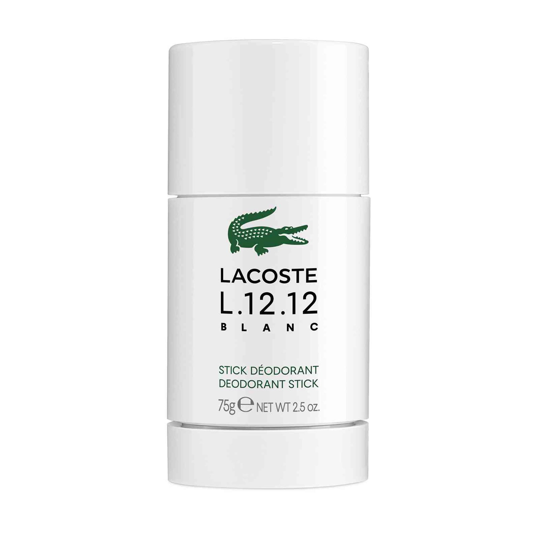 Парфумований дезодорант-стік Lacoste Eau De L.12.12 Blanc чоловічий, 75 мл